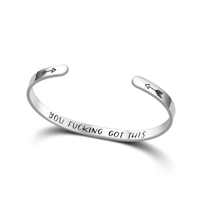 Al por mayor que tienes esta pulsera de acero de acero inoxidable en forma de C en forma de C